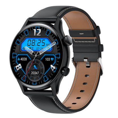 HK8Pro AMOLED Screen Leather Strap Smart Watch