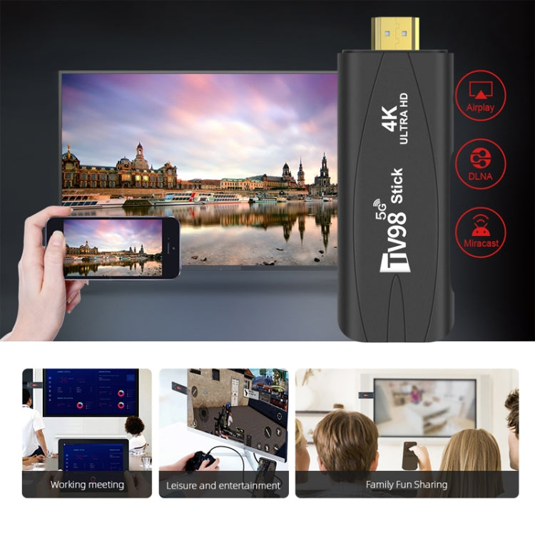 TV98 Rockchip Quad Core 4K HD Bluetooth TV Stick