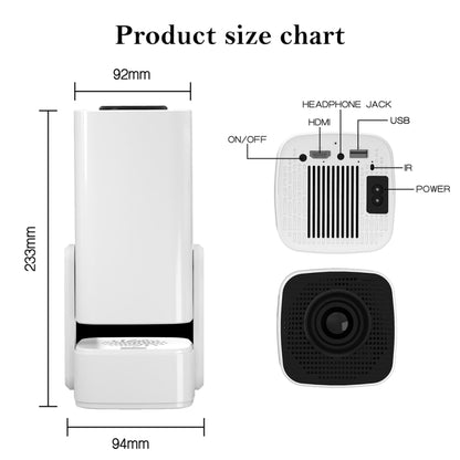 Y7S 720P Android 11 OS Portable Home WiFi Projector with Speaker