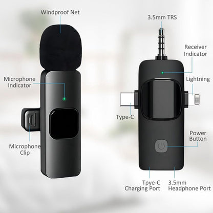 Wireless Lavalier Microphones for iPhone / Android