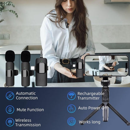 Wireless Lavalier Microphones for iPhone / Android