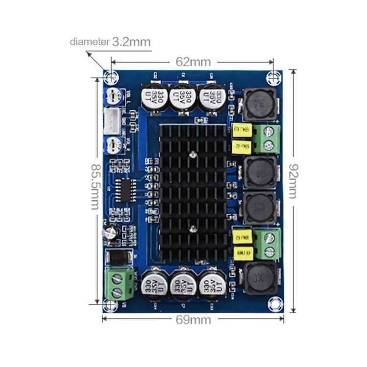 120W+120W  Dual-channel High Audio Power Amplifier Board